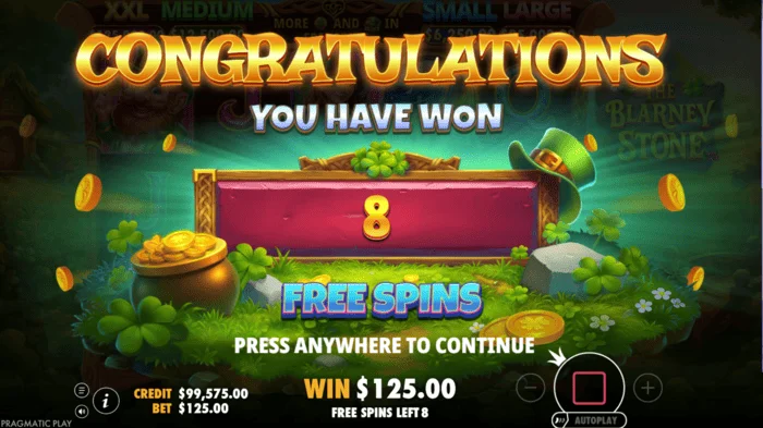 The Blarney Stone - seoladh babhta Free Spins